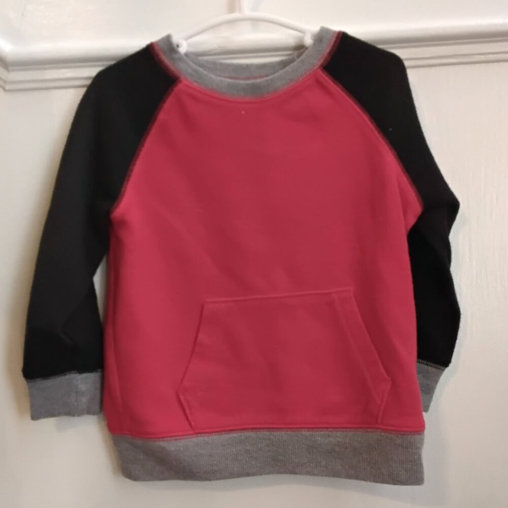 Kids Red & Black Raglan Sweatshirt